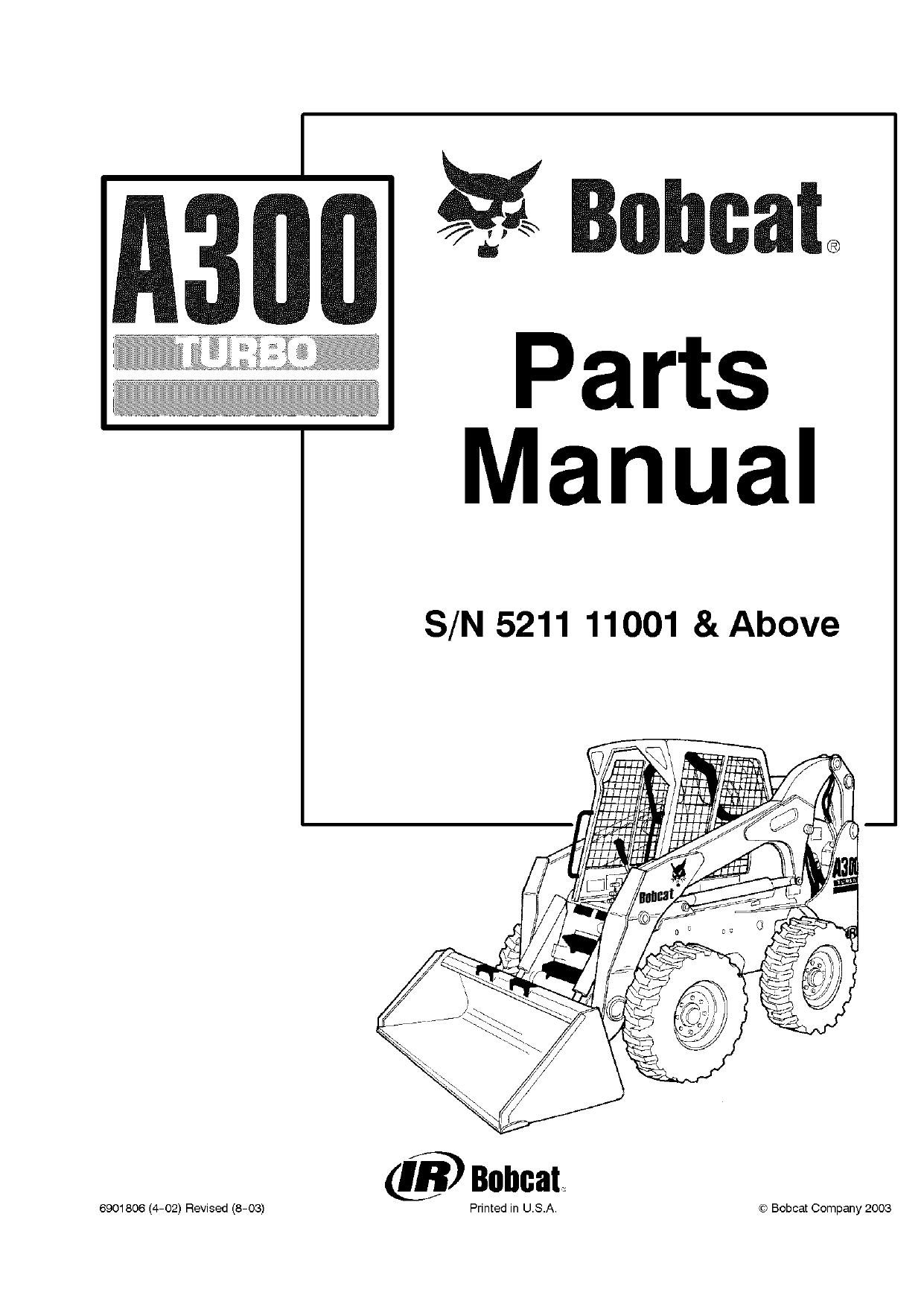 A300 G parts manual Bobcat